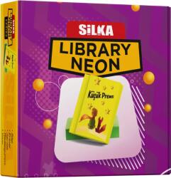 Silka Cutie cu radiere pt creion, nu lasa reziduuri, 36buc/cutie, SILKA Library Neon - design carti de cit (SK-502041)