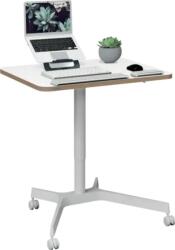 Leitz Birou ergonomic LEITZ Ergo, pneumatic, ajustabil pe inaltime, pentru pozitia sezut/in picioare, alb (L-65360001)