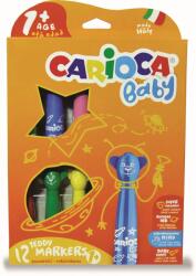 CARIOCA Carioca super lavabila, varf rotunjit special, 12 culori/cutie, CARIOCA Baby Teddy 1+ (CA-42816)