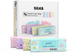 Silka Cutie cu radiere pt creion, nu lasa reziduuri, 20buc/cutie, SILKA Pastel Cute - design asortat (SK-510220)