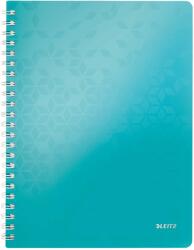 Leitz Caiet de birou LEITZ WOW, PP, FSC, reciclabil, A4, 80 coli, cu spira, matematica, turcoaz (L-46380051)