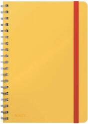 Leitz Caiet LEITZ Cosy, coperta dura, FSC, reciclabil, B5, 80 coli, cu spira, matematica, galben chihlimbar (L-44840019)