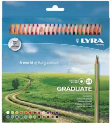 LYRA Creioane colorate LYRA Graduate Graphite, 24 culori/cutie (LR-002871241)