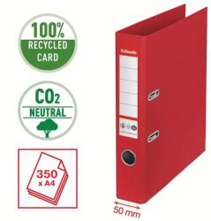Esselte Biblioraft Esselte No. 1 Power Recycled, carton CO2 neutru, 100% reciclat, FSC, A4, 50 mm, rosu (ES-627575)