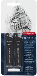 Derwent Rezerva mine si radiere DERWENT Professional, pentru creion mecanic, HB/2B 0.7 mm, 30 buc/set, negru (DW-2302431)
