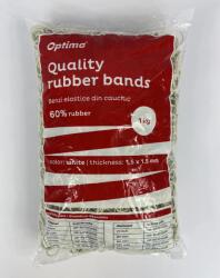 Optima Benzi elastice Optima Elastice pentru bani, 60% cauciuc, 1kg/punga, D 20, grosime 1.5mm x 1.5mm, Optima - albe (OP-601015020)