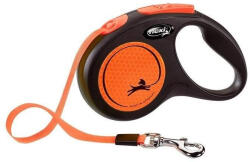 flexi New Classic M Leash Tape 5 m până la 25 kg portocaliu neon