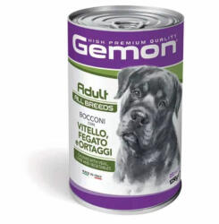 Gemon Dog Adult Medium konzerv Borjú, máj és zöldségek 1250g