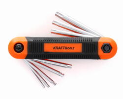 Kraft & Dele 8 részes összecsukható TORX imbuszkulcs készlet 60393 (KD11935)