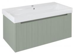 Sapho NELIO STRIP mosdótartó szekrény, 2 fiókkal, 96, 5x44x49cm, verde (NL100-4444S)