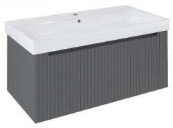 Sapho NELIO STRIP mosdótartó szekrény, 2 fiókkal, 96, 5x44x49cm, carina (NL100-4141S)