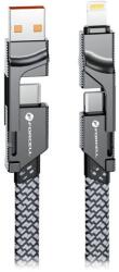 Forcell Кабел Forcell - F-Energy C241 4 в 1, USB-C/USB-A, USB-C/Lightning, 60W, 1m (5903396298318)