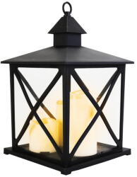 Goliat Dekoratív lámpa 3 LED gyertyával, Góliát, 22, 5x42 cm, fekete (goliat_5901907019438)