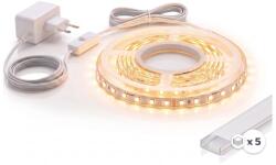 SmartLED SET 1x bandă LED MYLIVING LIGHTSTRIP LED/22W/230V 5 m + 5x profil încastrat de 1 m (SD0103A)