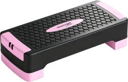 SPORTNOW Step Aerobic Reglabil pe 2 Niveluri cu 2 Benzi de Rezistență, Roz | Aosom Romania (A90-455V00PK)