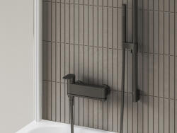 RAVAK Kádtöltő csaptelep, Ravak Chrome II kádtöltő csaptelep, szálcsiszolt grafit X070662 - mozaikkeramia