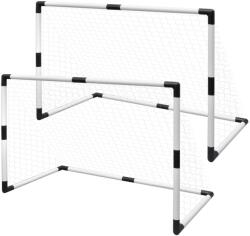 vidaXL Mini Foci Gól Kapu Szett 2 db Gyerekeknek 91, 5 x 48 x 61 cm 90571 (90571)