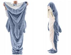 TECOS Cápa takaró, Tecos, XL méret, 203x152 cm, meleg anyagokból készült, ideális hideg téli éjszakákra vagy filmnézős estékre (SHARK14-XL)