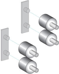 TE Sensors Biztonsági fényfüggöny rezgéscsillapító x8 XUSZVA8 Telemecanique (XUSZVA8)
