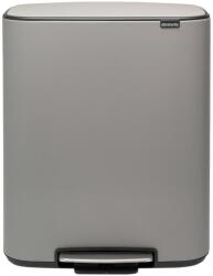 Brabantia Кош за отпадъци Brabantia - Bo Pedal, 60 l, Mineral Concrete Grey (1003187)