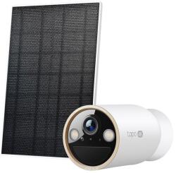 TP-LINK Camera supraveghere wireless IP WiFi cu panou solar TP-Link Tapo C460, 8 MP, 3.17 mm, 2.4GHz / 5GHz, IR 15 m, lumina alba, acumulator 10000 mAh, sirena, microfon si difuzor, slot card, detectie miscar