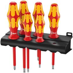 Wera Set surubelnite 160 i/6 Kraftform Plus seria 100 Wera, 6 piese, zone de prindere, lame izolate, 5006145001 (5006145001) Surubelnita