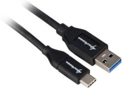 Sharkoon USB 3.1 Cable A-C - black - 1m (4044951021147)