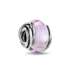 PANDORA Moments 793241C00 Rózsaszín kör muránói üveg charm (Ag925/1000, 3, 8 g) (793241C00)