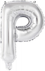  Ezüst Silver P betű fólia lufi 45 cm - pepita - 158 Ft
