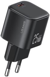 USAMS JC MINI мрежово зарядно устройство с Type-C конектор, 25 W, GaN, ЧЕРНО (CC289TC01)