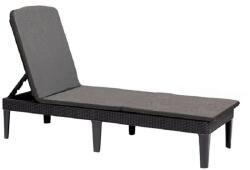 Keter 238416 Jaipur műrattan napozóágy (párnával) - grafit-hűvös szürke