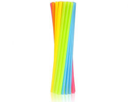  Színes Colorful műanyag szívószál 10 db-os - pepita - 228 Ft