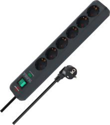brennenstuhl Prelungitor Brennenstuhl - Eco-Line Power Strip, 6 prize , 1.5 m, negru (1159700015)