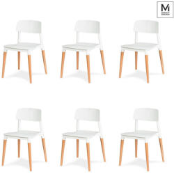 Modesto Design Ecco Szék Szett Polipropilén Bükk Fehér Skandináv 6 Darabos (C1015.WHITE.SET6)