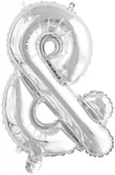  Ezüst Silver & betű fólia lufi, 46 cm - pepita - 158 Ft