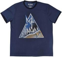 Def Leppard Triangle Logo (Ringer) Denim Blue L Ing (DEFLRG05MD03)