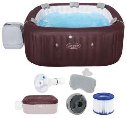 Bestway Cada cu hidromasaj gonflabil Bestway Lay-Z Maldives Pro, 200 x 200 cm, H 80 cm, capacitate 1.05 m³, 7 persoane, Maro Piscina