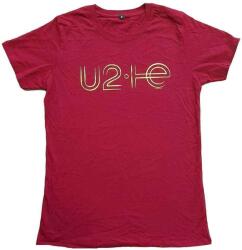 U2 I+E 2015 Tour Dates (Back Print & Ex-Tour) Maroon Red L Ing (U2TOURTS33MM03)