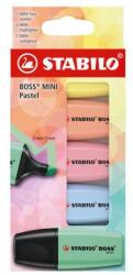 STABILO Highlighter - STABILO BOSS MINI Pastel - set 5 buc - 5 culori diferite
