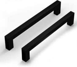 LONTAN konyhai bútor fogantyú, rozsdamentes acél, fekete - 256 mm lyukközép - 2 db