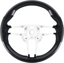 Acclcors szénszálas kormány bőrmarkolattal Porsche 911/Panamera/Cayenne/Macan/718 - fekete - 35 cm