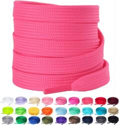 Olukssck lapos cipőfűző csere, 10 mm, hot pink - 2 pár