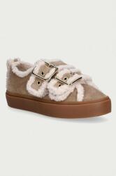 Inuikii Shearling Low Velcro Buckle sportcipő női velúr - bézs Női 37
