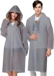 Vicloon esőponcho uniszex újrafelhasználható PEVA - szürke - 2 db