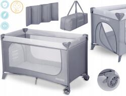 RicoKids Utazóágy matrac táska 125 x 65 x 78 cm, világos szürke (724000)