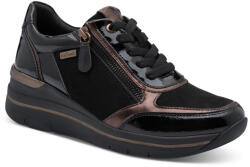 Jana női fűzős cipzáras sneaker fekete félcipő 23789-47-001 07870