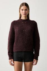 TWINSET női pulóver gyapjúval - burgundia XS