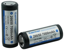 KeepPower 26650 3, 6V 7000mAh védelemmel ellátott Li-ion akkumulátor (Keeppower-26650-7000mAh)