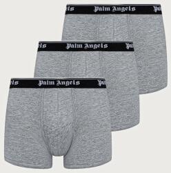 Palm Angels testhezálló boxeralsó férfi pamuttal 3-as csomag - szürke L