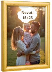Ertom Képkeret 15x23 arany univerzális, üveg Nevati elegáns (Nevati 15x23 RAMKA Gold)